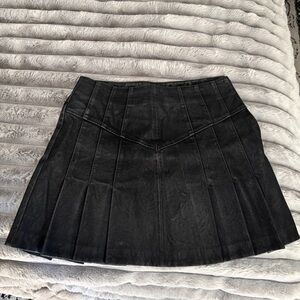 Free People Black Suede Mini Skirt M/8